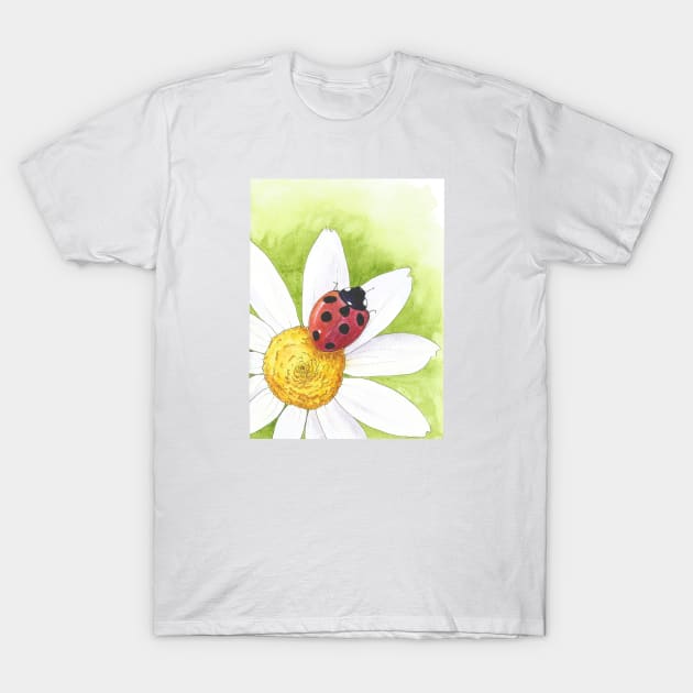 Chamomile; ladybug T-Shirt by Keen_On_Colors